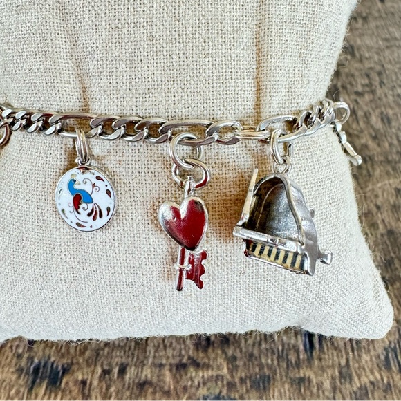 Silver Charm Bracelet from 60’s 70’s - Picture 9 of 11